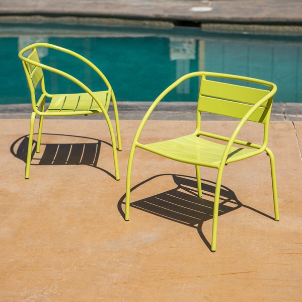 Shop Outdoor Metal Kids Arm Chair (Set of 2) - Overstock ...