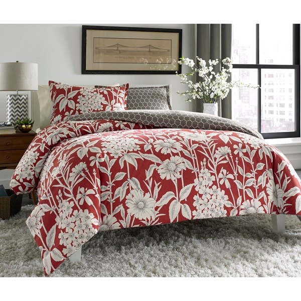 City Scene Cecilia Cotton 3 piece Reversible Comforter Set