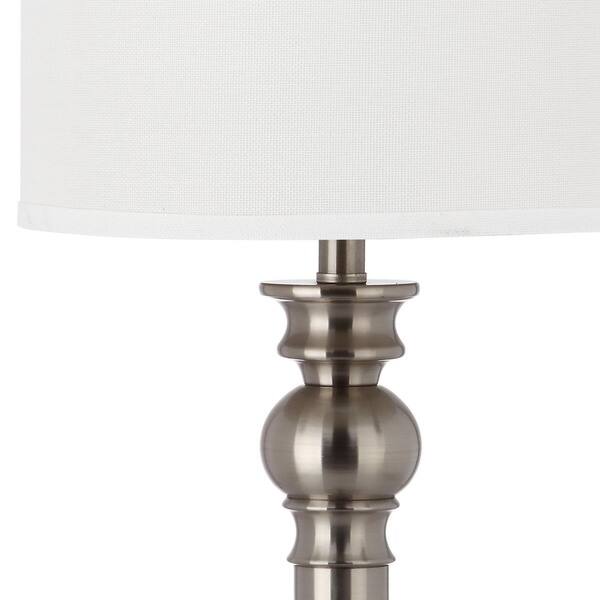 Shop Safavieh Lighting 28 Inch Argos Column Nickel Table Lamp Set