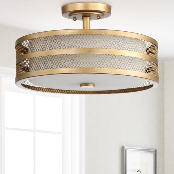 Shop Safavieh Lighting Greta 3 Light Veil Gold Ceiling Light