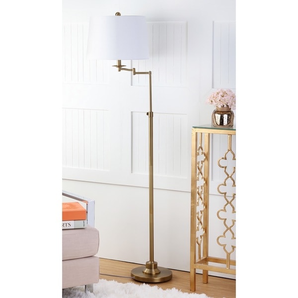 Safavieh Lighting 64.25-inch Nadia Adjustable Gold Floor Lamp