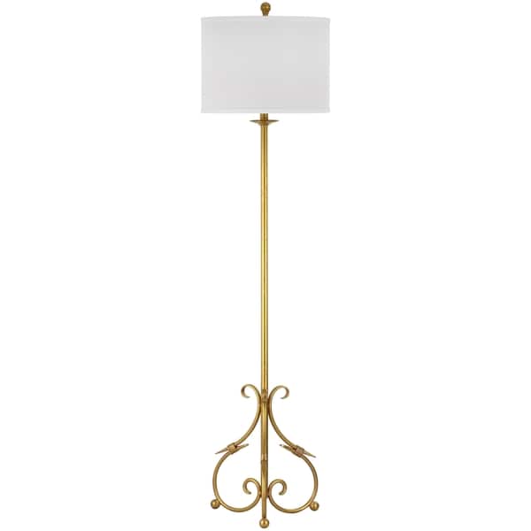 Safavieh Lighting 60-inch Elisa Baroque Antiqued Gold Floor Lamp