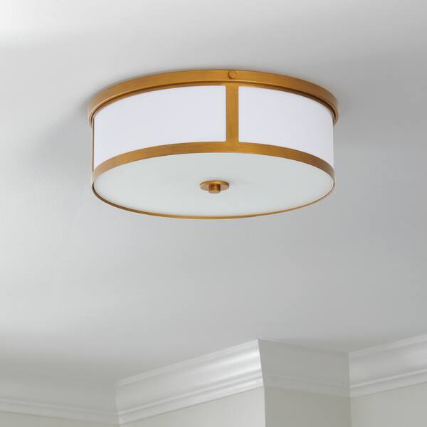 Shop Safavieh Lighting 6 Inch 2 Light Avery Gold Ceiling