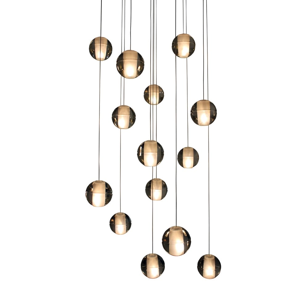 D'Angelo 13 Light 6 Tier Clear Glass Crystal Prism Chandelier, Chrome D'Angelo 13 Light 6 Tier Clear Glass Crystal Prism Chandelier, Chrome