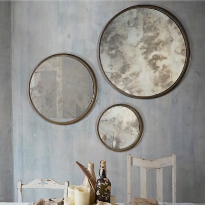 Carbon Loft Antique Silver Mirror (Set of 3) - Antique Silver