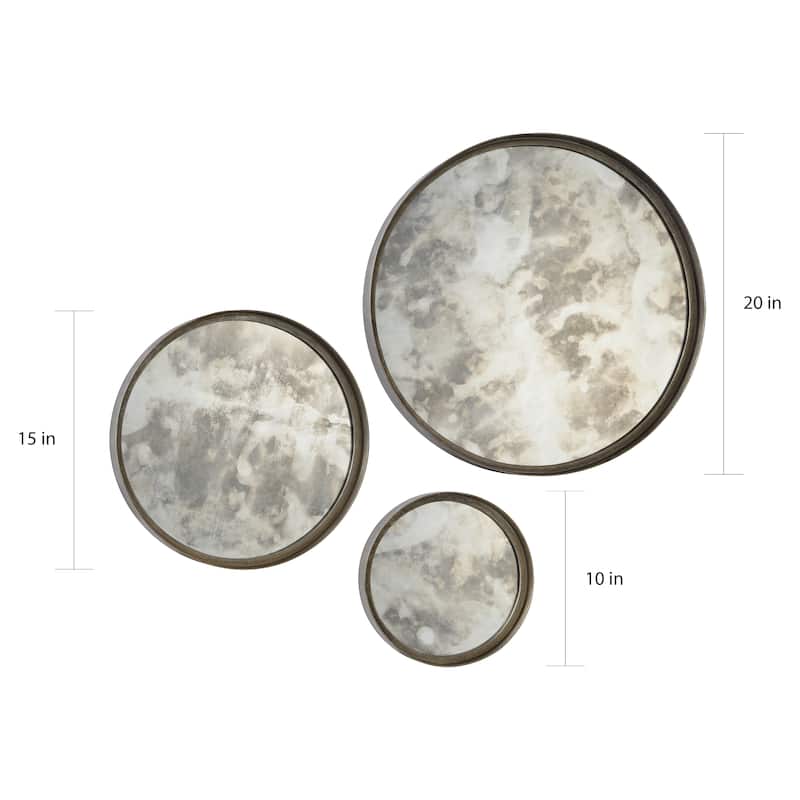 Carbon Loft Antique Silver Mirror (Set of 3) - Antique Silver
