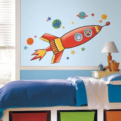 RoomMates Rocket Peel and Stick Giant Wall Decals