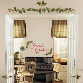 Season's Greeting Ivy Peel and Stick Giant Wall Decals