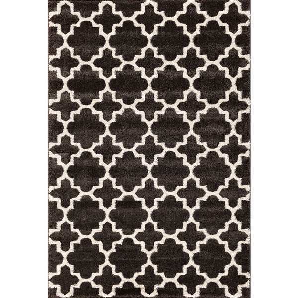 Somette Medina Chroma Holden Black/ Snow Area Rug (710 x 910