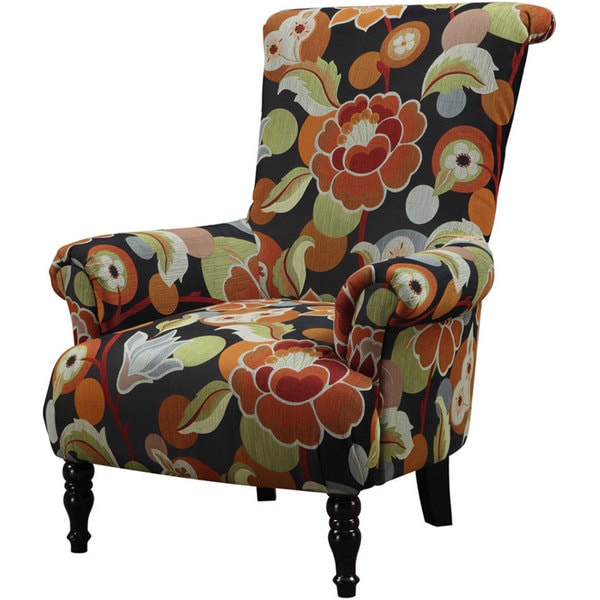 Black Multi Colored Accent Chair - Overstock - 9528123