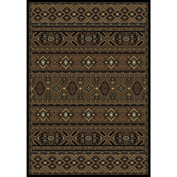 Somette Radiance Mediterranean Aztec Mosaic Brown Area Rug (710 x 10