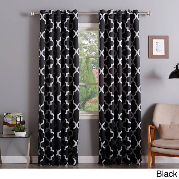 Shop Aurora Home Moroccan Tile 96 Inch Room Darkening Curtain