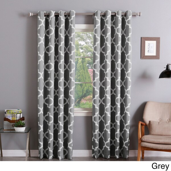 Aurora Home Moroccan Tile 96 Inch Room Darkening Curtain Panel