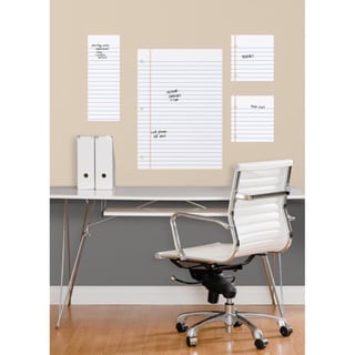 RoomMates Notebook Paper Dry Erase Peel and Stick Giant Wall Decals