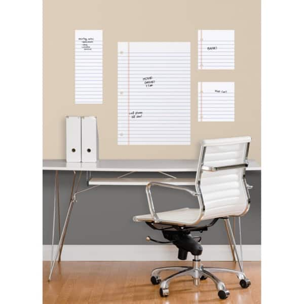 slide 1 of 1, RoomMates Notebook Paper Dry Erase Peel and Stick Giant Wall Decals