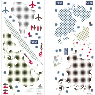 Kids Lab - World Map Giant Wall Decals