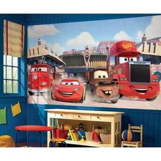 Disney Cars Friends to the Finish XL Chair Rail Prepasted Mural 6' x 10.5' - Ultra-strippable by RoomMates