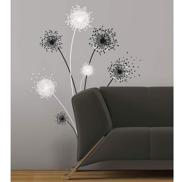 slide 1 of 2, Dandelion Peel & Stick Giant Wall Decal