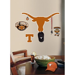 University of Texas Peel & Stick Giant Wall Decal w/Hooks
