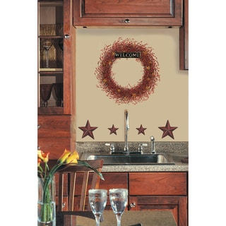 Country Wreath Peel & Stick Giant Wall Decal