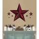 preview thumbnail 1 of 0, Barn Star Peel & Stick Giant Wal Decal - Burgundy