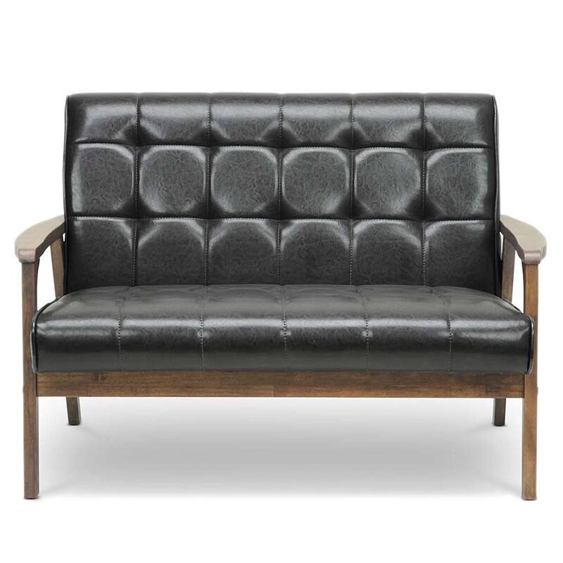 Carson Carrington Karkkila Mid-Century Brown Loveseat