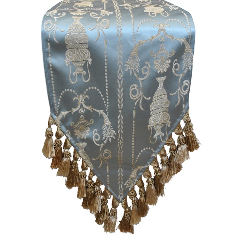 Sherry Kline Vase Blue Luxury Table Runner - 13 x 72