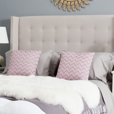 SAFAVIEH Keegan Taupe Queen Linen Tufted Wingback Headboard