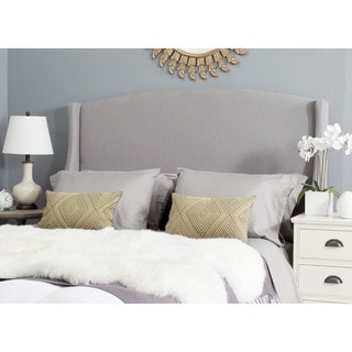 Safavieh Light Grey Cotton Wingback Headboard