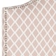 preview thumbnail 5 of 3, SAFAVIEH Connie Peach Pink/White Camelback Upholstered Headboard - Silver Nailhead (Twin)