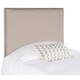 preview thumbnail 3 of 2, SAFAVIEH Sydney Taupe Linen Upholstered Headboard -Brass Nailhead (Twin)