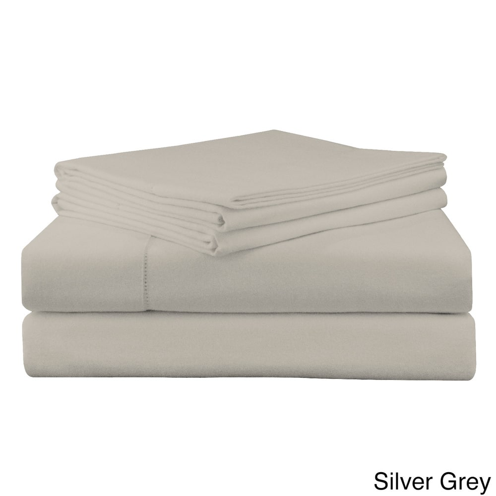 Pointehaven 200 GSM Superior Heavyweight Flannel Cotton Deep Pocket Bed Sheet Set