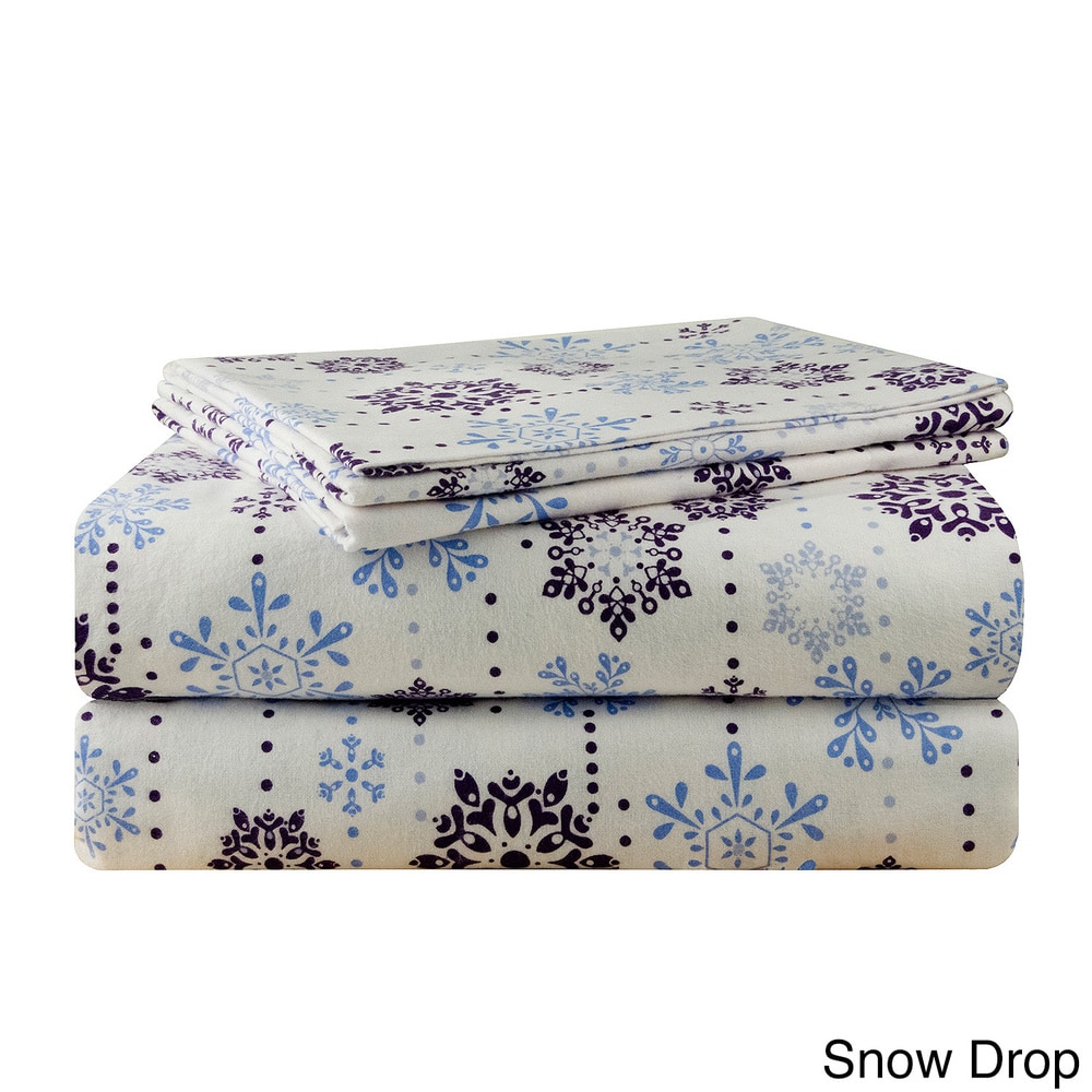 Pointehaven 200 GSM Superior Heavyweight Flannel Cotton Deep Pocket Bed Sheet Set