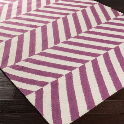 Flatweave Chemlsford Wool Striped Area Rug