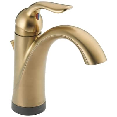 Delta Single Handle Lavatory Faucet with Touch2O.xt Technology in Champagne Bronze - 3.78" x 9.28" x 6.5"