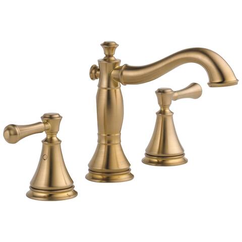 Delta Cassidy Two Handle Widespread Lavatory Faucet 3597LF-CZMPU Champagne Bronze