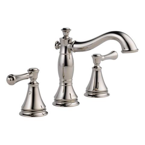 Delta Cassidy Two Handle Widespread Lavatory Faucet 3597LF-PNMPU Polished Nickel