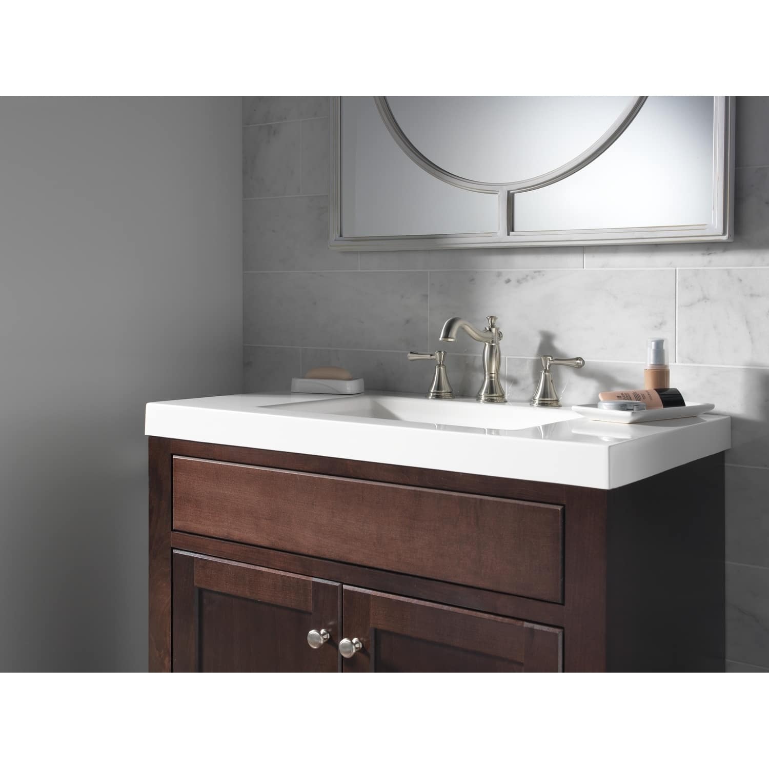 Delta Cassidy Two Handle Widespread Lavatory Faucet Stainless Bed Bath And Beyond 9530723 9888