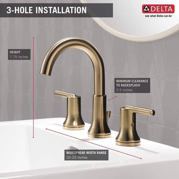 Delta Trinsic Widespread Vanity Faucet in Champagne Bronze - 3559