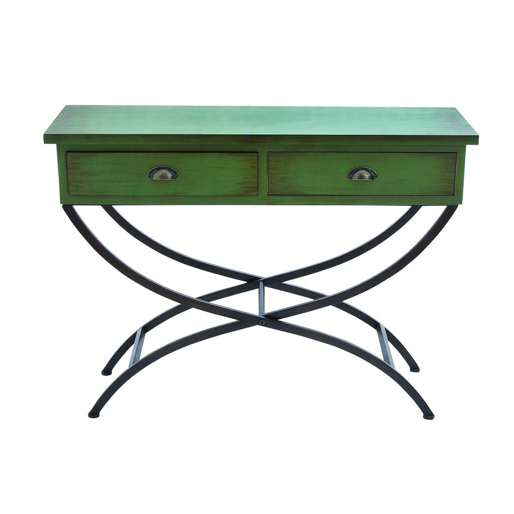 Metal Wood Table Curved Metal Legs