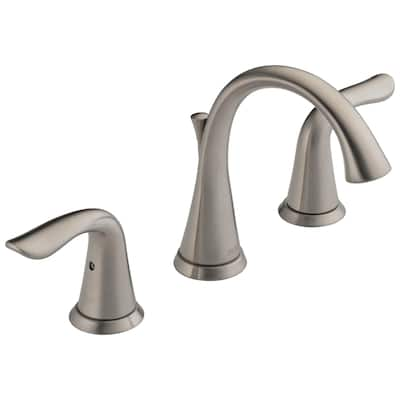 Delta Lahara Two Handle Widespread Lavatory Faucet Stainless