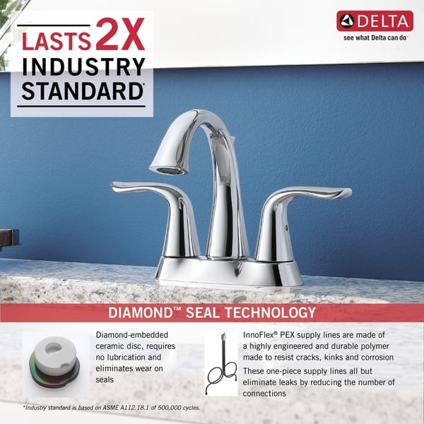 Shop Delta Lahara Two Handle Centerset Lavatory Faucet 2538 Mpu
