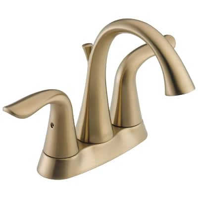 Delta Two Handle Centerset Lavatory Faucet - Metal Pop-Up in Champagne Bronze