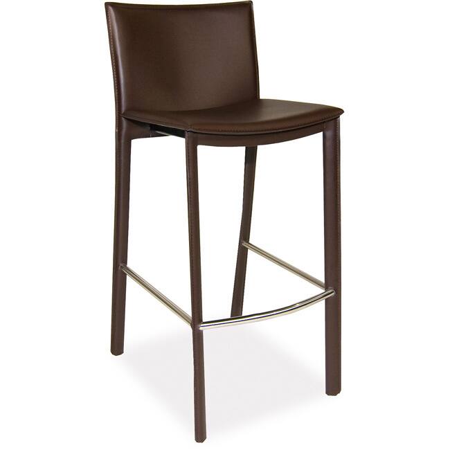 Aurelle Home Carisma Modern Leather Bar Stool