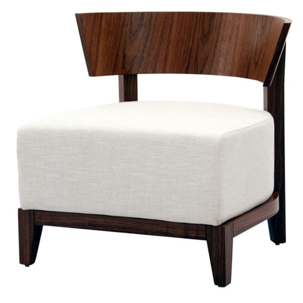 Aurelle Home Dallek Off white Mid Century Modern Arm Chair