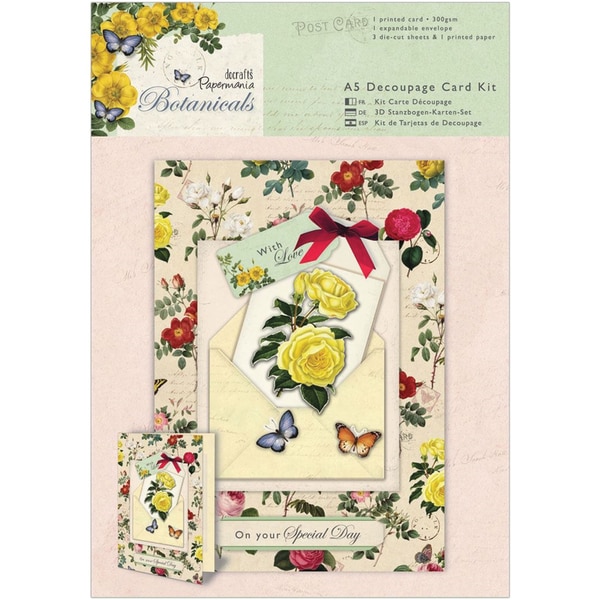 Papermania Botanicals A5 Decoupage Card Kit   16711597  