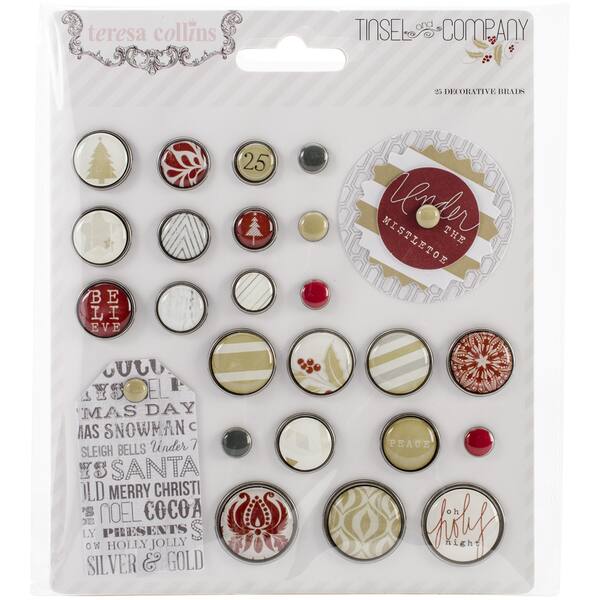 Tinsel & Company Decorative Brads 25/Pkg Overstock 9532412