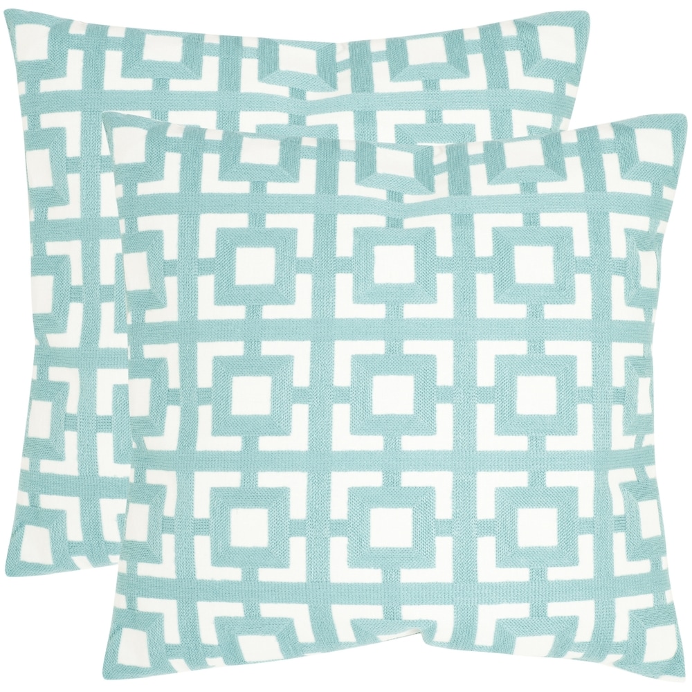 Artisan Pillows 18-inch Sea Reef in Blue or Turquoise Throw Pillow (Set of  2) - Bed Bath & Beyond - 13682645