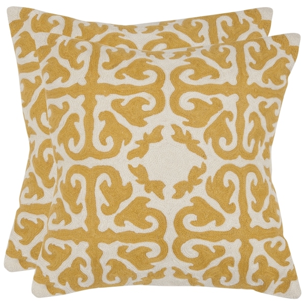 mustard throw pillows