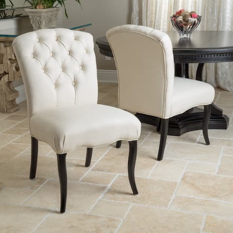 Hallie Fabric Dining Chair (Set of 2) by Christopher Knight Home